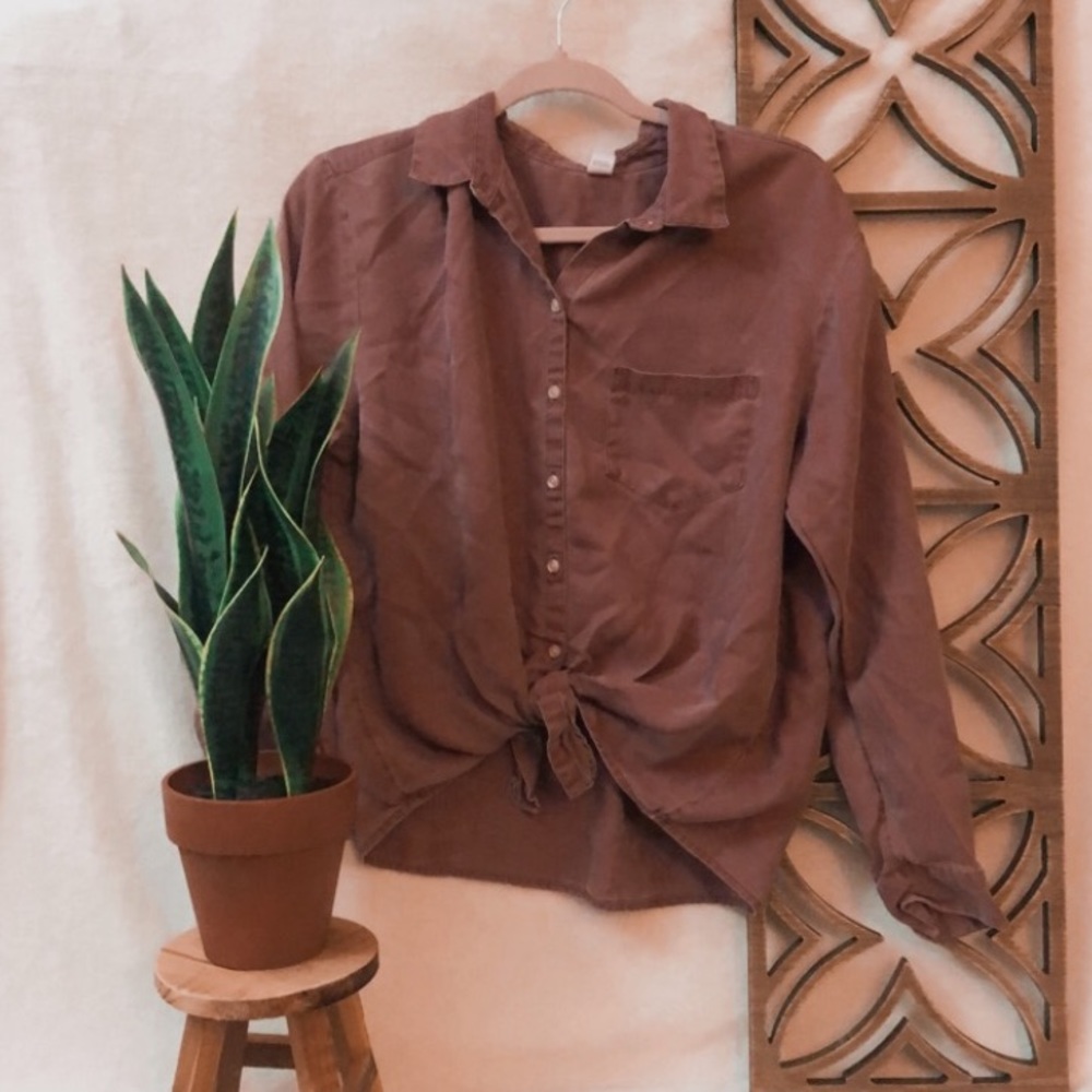 Maroon Buttoned Shirt